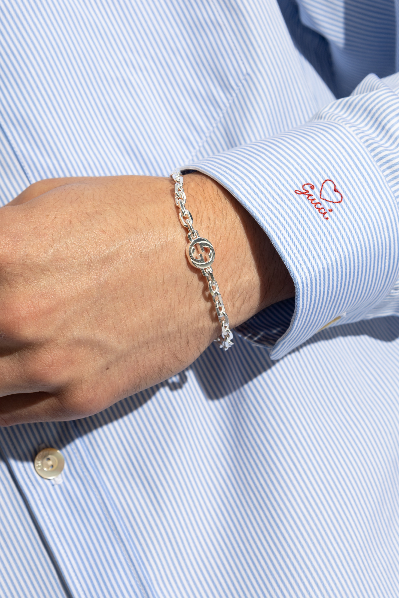Gucci Bracelet with `GG` logo | Men's | Vitkac
